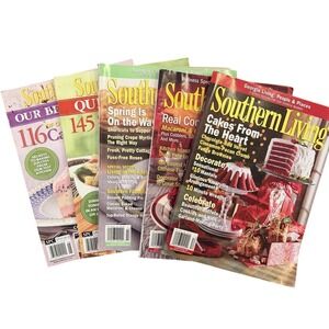 Southern Living Magazine Vintage Lot Of 5 Recipe LIfestyle Cooking Home Decor